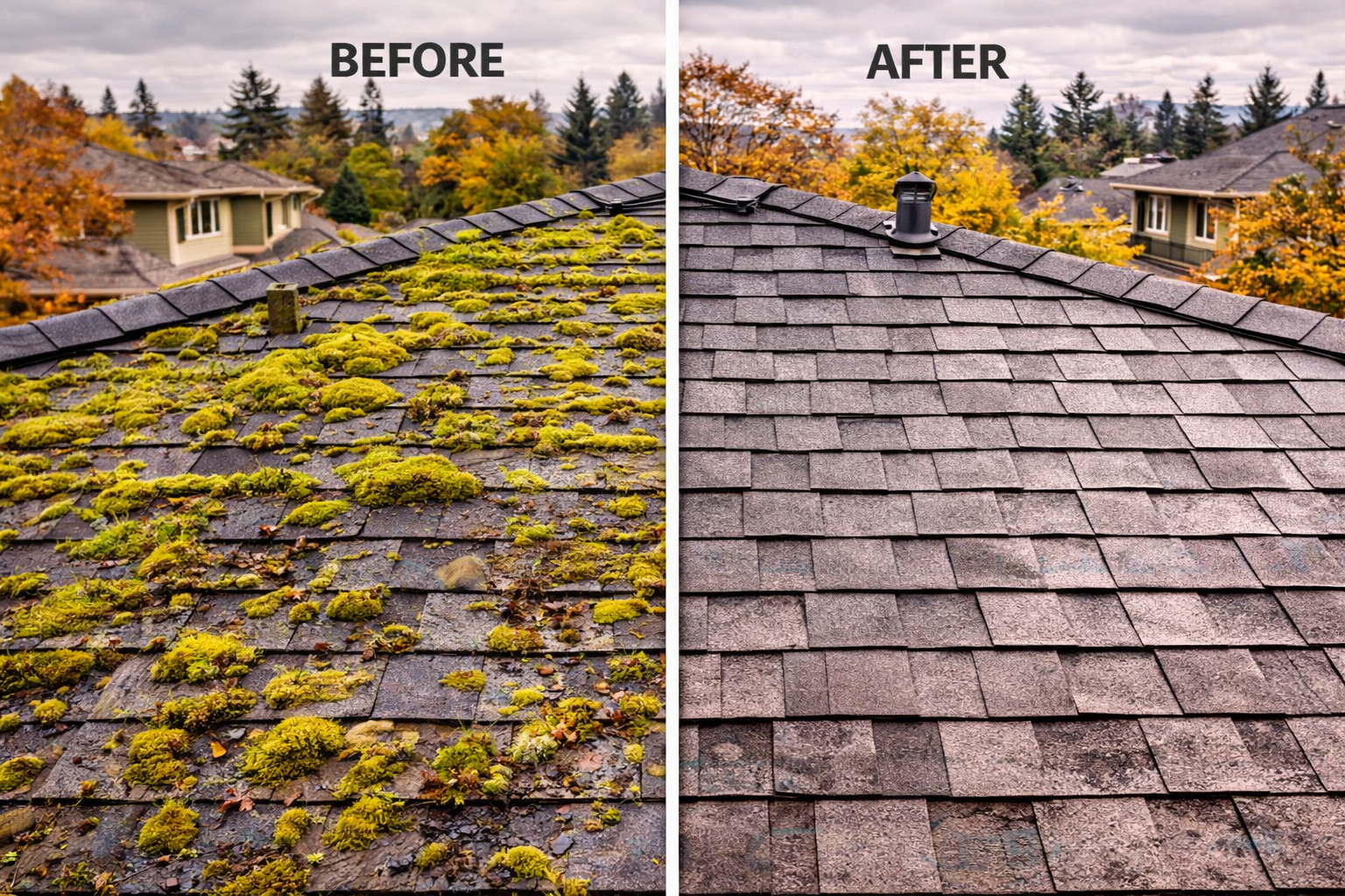 Roof Cleaning in Portland, OR: How to Remove Moss, Algae, and Years of Buildup the Right Way